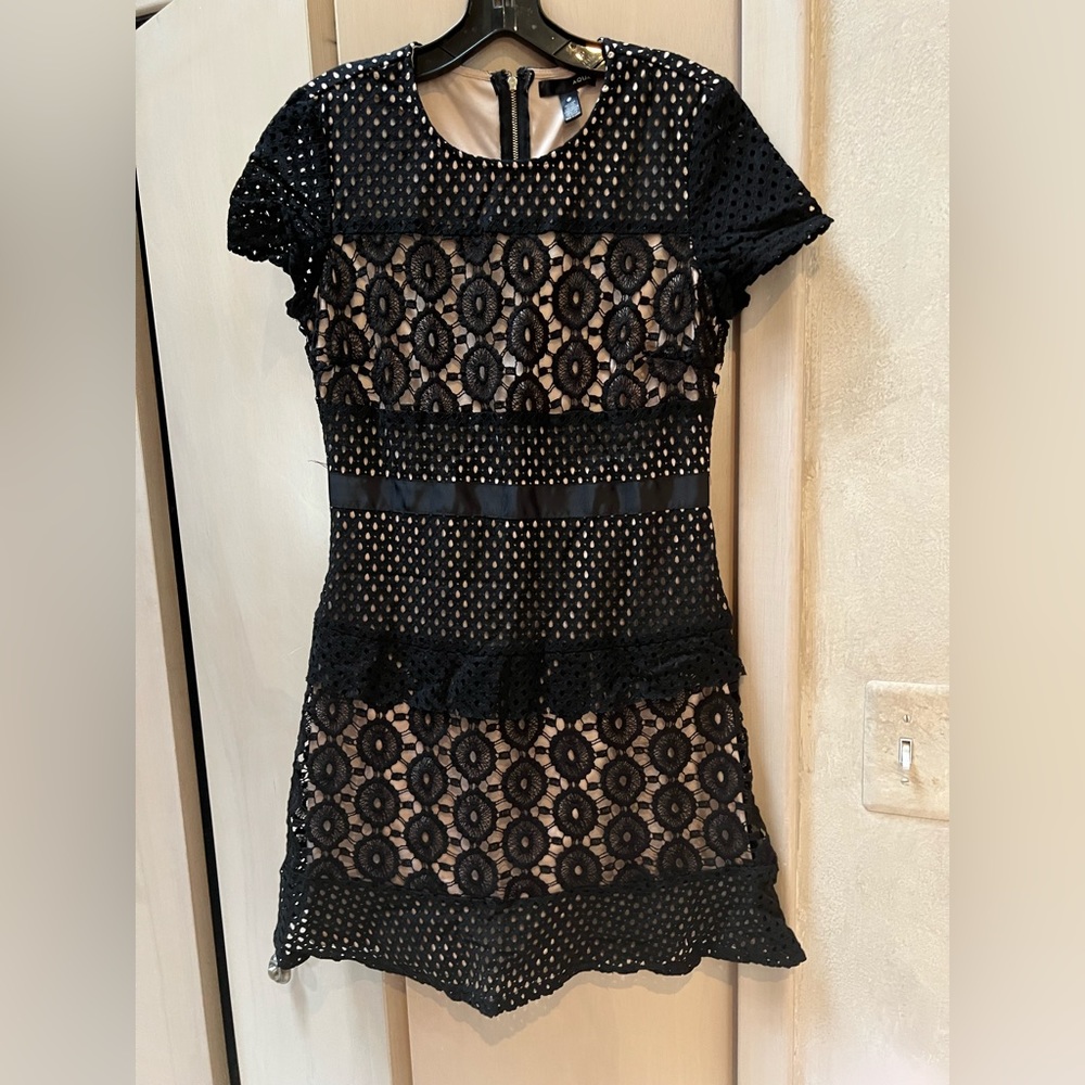 Black and nude dress, Aqua,  M